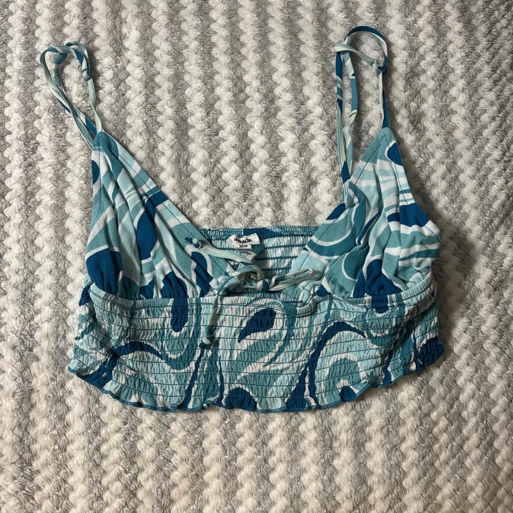 Garage Blue Patterned Women's Top